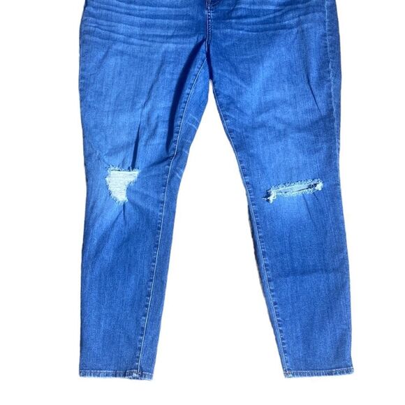 Madewell tall curvy high rise skinny crop jeans in delmar Wash:eco edition 35T - Picture 7 of 10